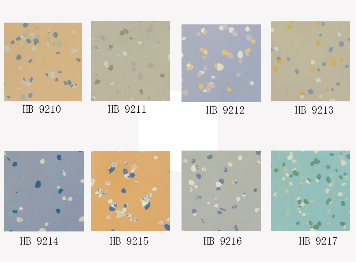 三色花系列抗菌橡胶地板
