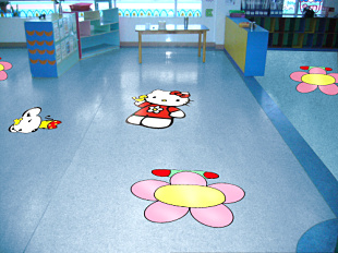 HelloKitty图案PVC地胶效果图